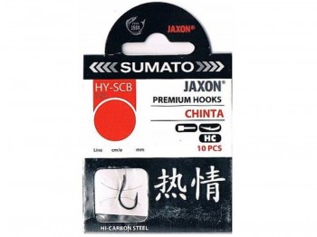 Haczyk z przyponem JAXON SUMATO Chinta Czarne Nr 04 x10