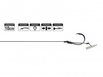 Haczyk z przyponem HIKARA Method Feeder Braided Select Quick Black Chrome Nr 10/25LBS