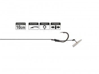 Haczyk z przyponem HIKARA Method Feeder Braided Extreme Quick Black Chrome Nr 06/25LBS