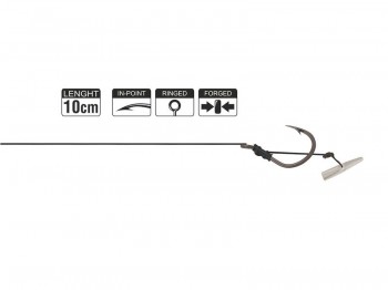 Haczyk z przyponem HIKARA Method Feeder Braided Classic Quick Black Chrome Nr 10/25LBS