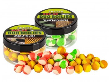 Kulki Proteinowe TRAPER Duo Color Pop Up 16mm 40g Truskawka - Halibut
