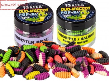 Maggot Pop-Up TRAPER Method Feeder Duo Color  8mm 20g Tutti-Frutti Bia�y Robak