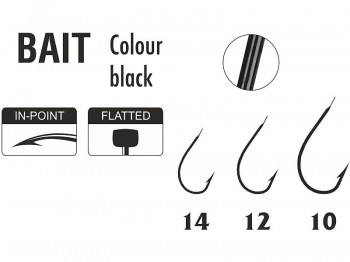 Haczyk TRAPER Specialist Bait Black Nr 14x10