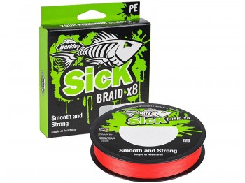 Plecionka BERKLEY Sick Braid 8x Red 150m 0.06mm