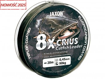 Plecionka JAXON CRIUS 8X CatFish Leader Black 20m 0.45mm 90kg