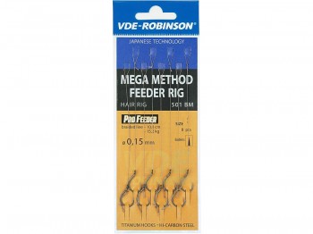 Haczyk z przyponem VDE-ROBINSON Method Feeder 501BM PE z W�osem Mega Nr 08 x8