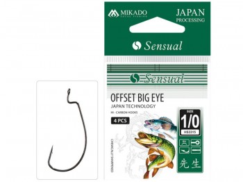 Haczyk MIKADO Sensual Offset Big Eye BN Nr  2/0 x4