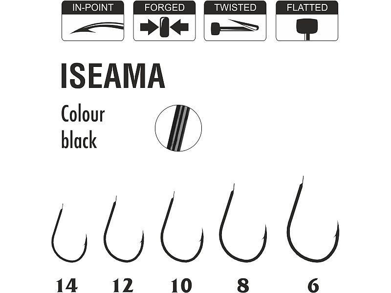 Haczyk TRAPER Specialist Iseame Black Nr 12x10