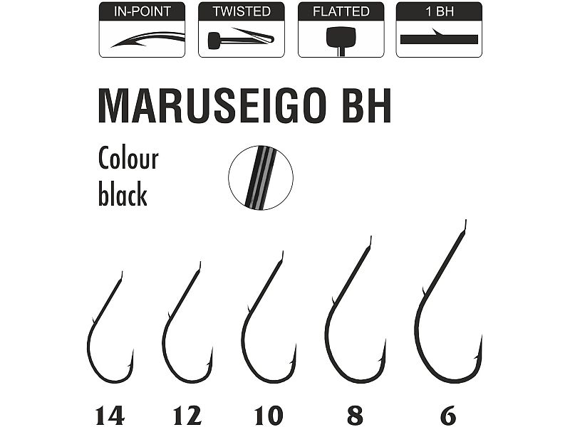 Haczyk TRAPER Specialist Maruseigo BH Black Nr 12x10
