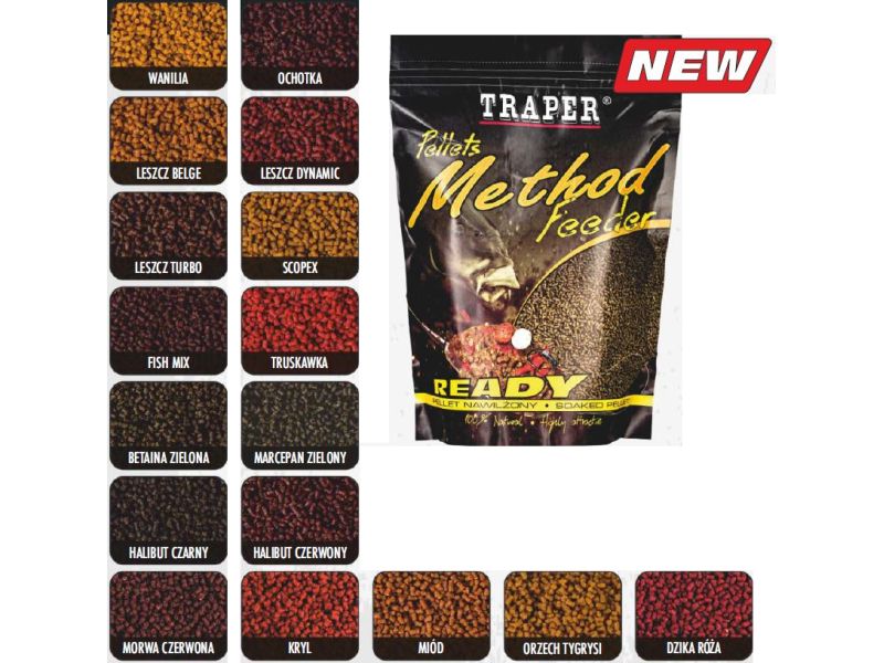 Pellet TRAPER Method Feeder READY 0.5 Kg 2mm Morwa Czerwona