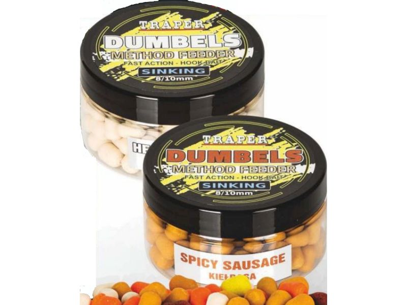 Dumbels TRAPER Method Feeder Sinking 50g 8-10mm Morwa Czerw.