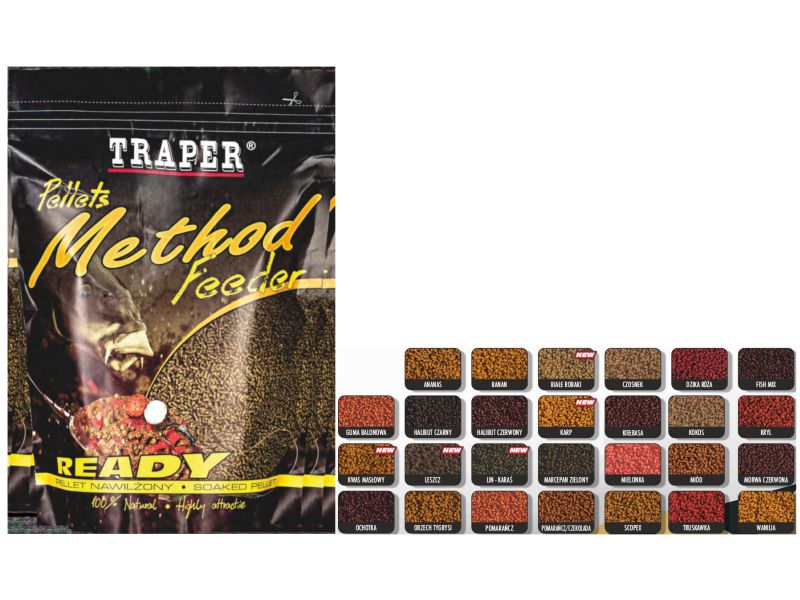 Pellet TRAPER Method Feeder READY 0.5 Kg 2mm Bia�y Robak