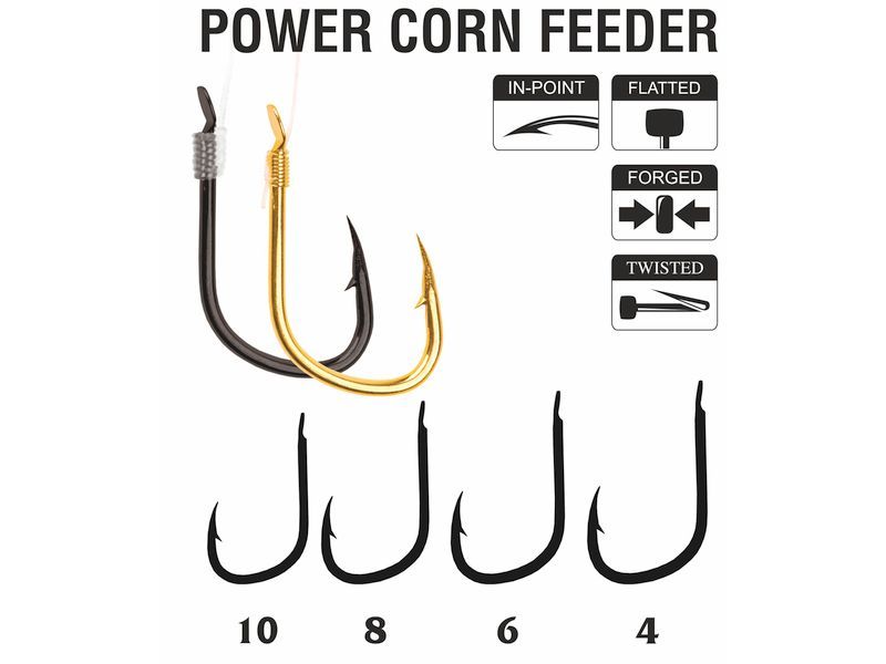 Haczyk z przyponem HIKARA Feeder Power Corn BN Nr 06/0.22mmx10