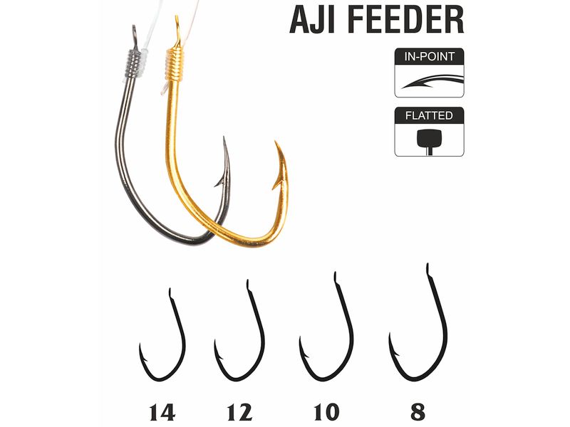 Haczyk z przyponem HIKARA Feeder Aji BN Nr 14/0.14mmx10