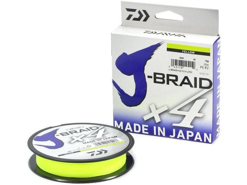Plecionka DAIWA J-Braid X4E Yellow 135m 0.07mm