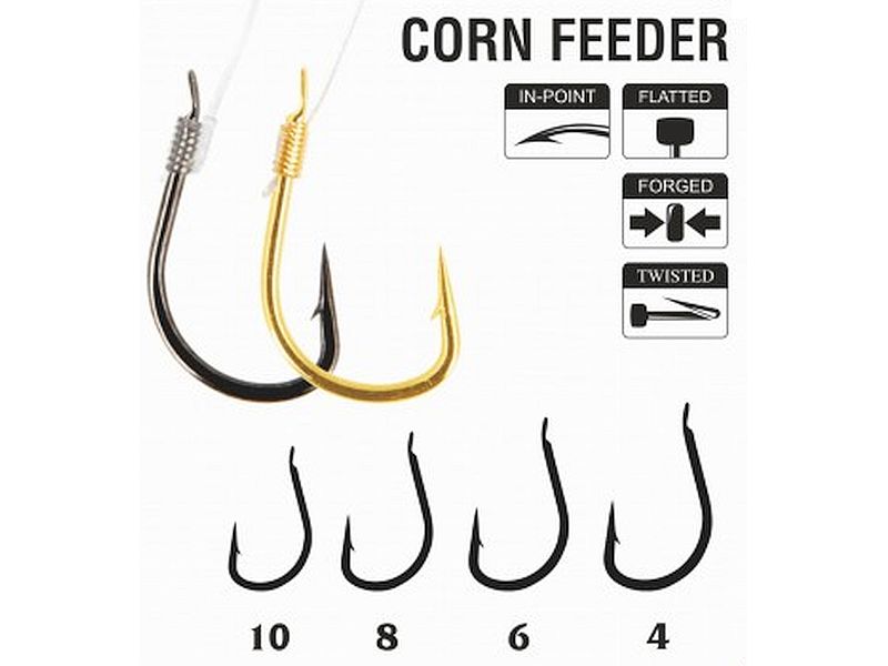 Haczyk z przyponem HIKARA Feeder Corn BN Nr 10/0.16mmx10