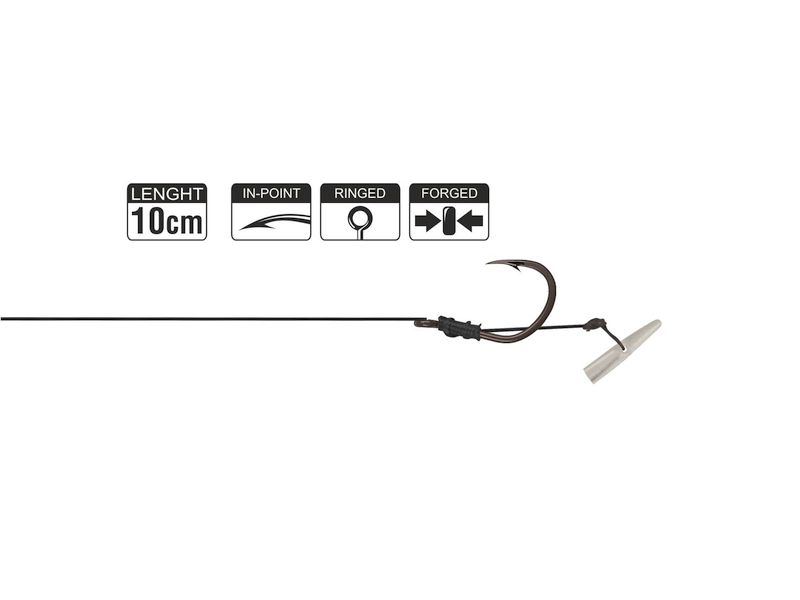 Haczyk z przyponem HIKARA Method Feeder Braided Extreme Quick Black Chrome Nr 06/25LBS