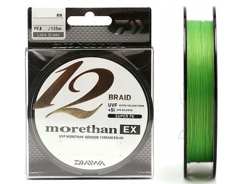 Plecionka DAIWA Moretha X12 EX+Si Lime-Green 135m 0.16mm
