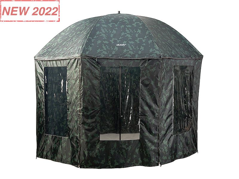 Parasol W�dkarski JAXON+pe�na os�ona stela� 240XU Camu