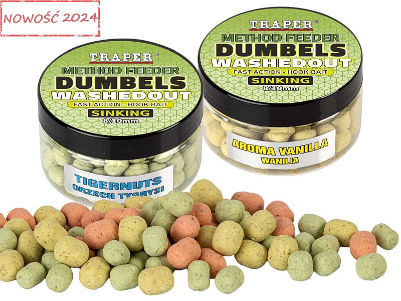 Dumbels TRAPER Method Feeder Washedout Sinking 50g 8-10mm Ananas