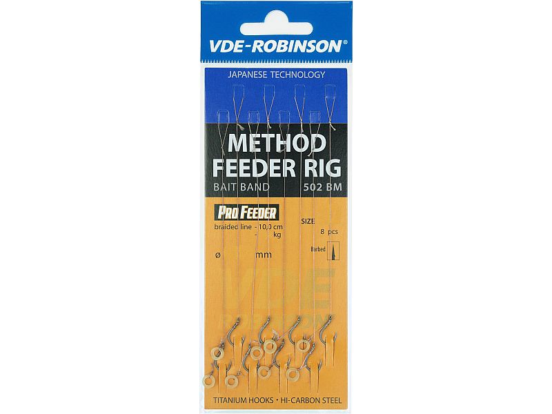 Haczyk z przyponem VDE-ROBINSON Method Feeder 502BM PE z Gumk� Nr 12 x8