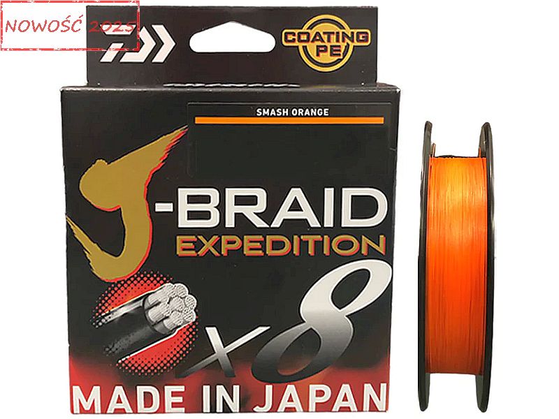 Plecionka DAIWA J-Braid X8E Expedition Smash Orange 150m 0.22mm