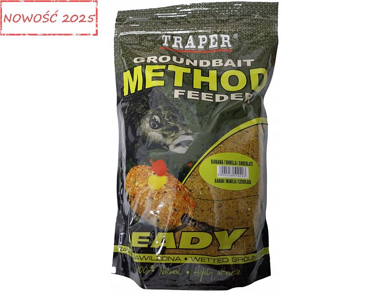 Zan�ta TRAPER 0.75 Kg Method Feeder READY Banan Wanilia Czekolada