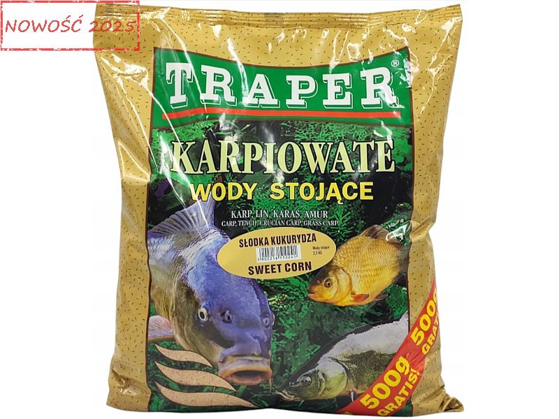 Zan�ta TRAPER 2.5 Kg KARPIOWATE Wody Stoj�ce S�odka Kukurydza