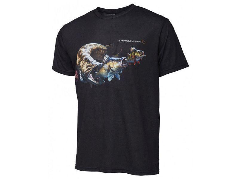 Ubranie SAVAGE GEAR T-Shirt Cannibal Tee Rozm. L Black