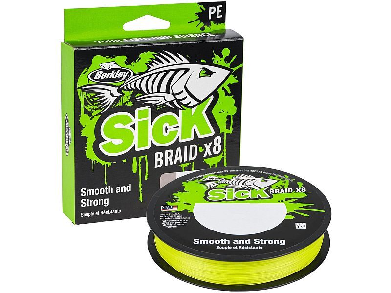 Plecionka BERKLEY Sick Braid 8x Flame Green 150m 0.10mm
