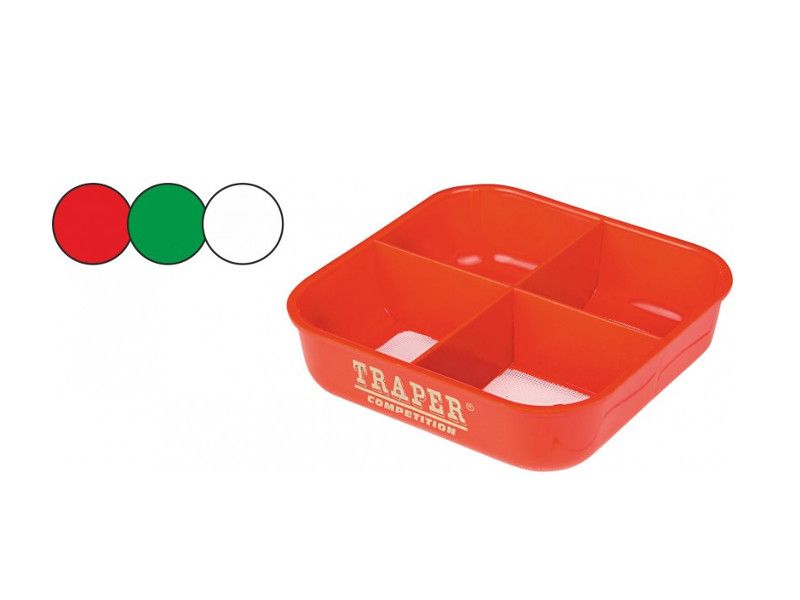 Pude�ko TRAPER Dzielone z sitkiem 1mm zielone