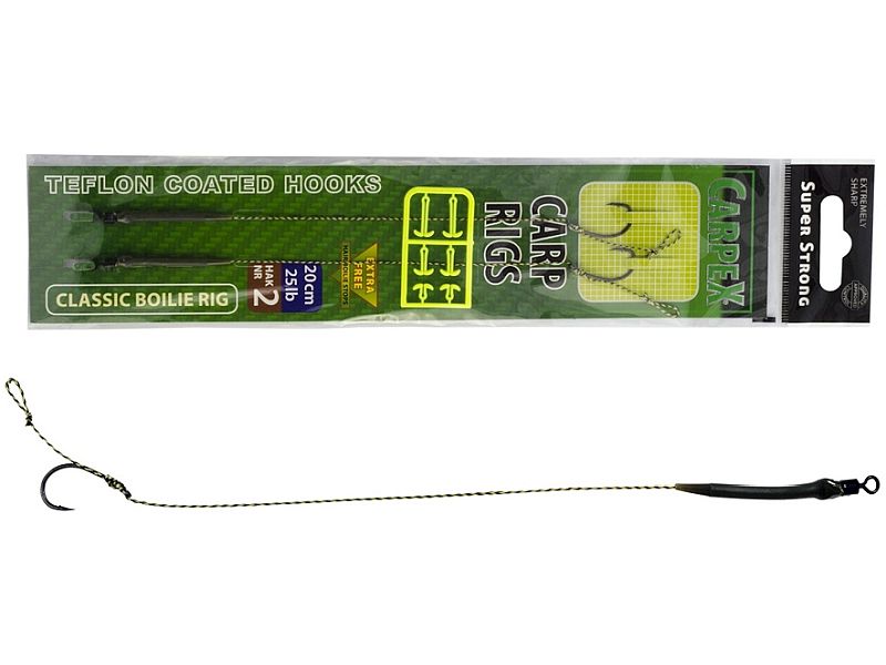 Haczyk z przyponem ROBINSON Classic Boile 20cm 25lb Nr 02 x2