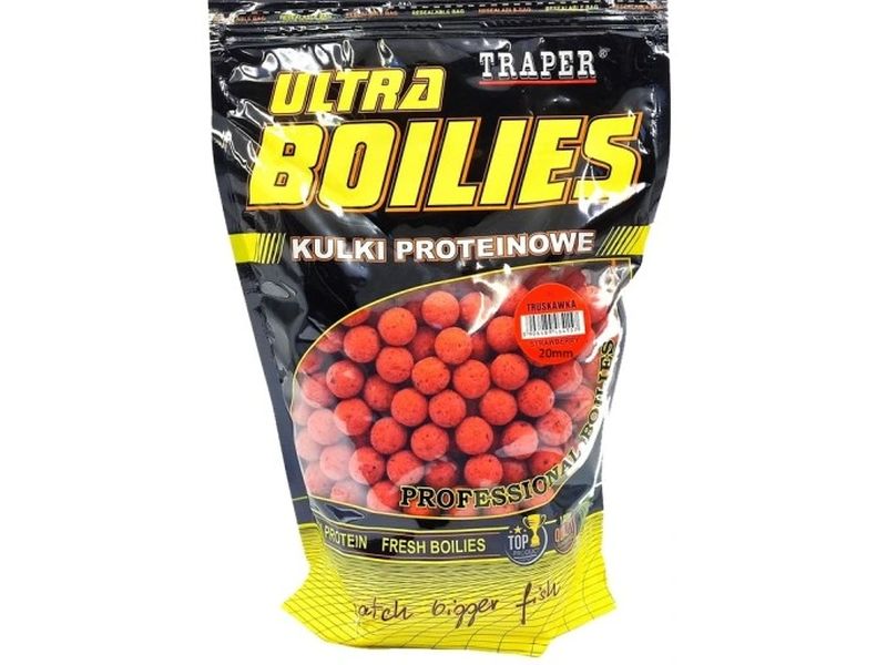 Kulki Proteinowe TRAPER Ultra 1kg 20mm Truskawka
